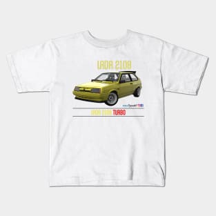 Lada 2108 Turbo Yellow Kids T-Shirt